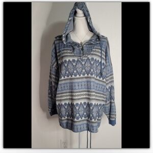 French Country Express Aztec design pull over hoodie size medium